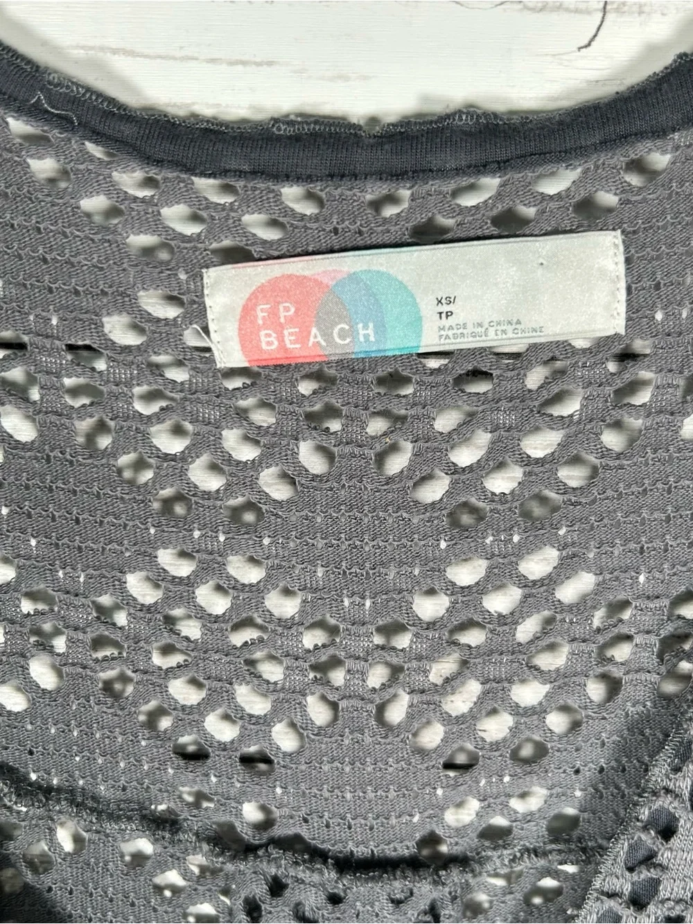 Free People Beach Pointelle Knit High-Low Cardigan Cover-Up Gray XS